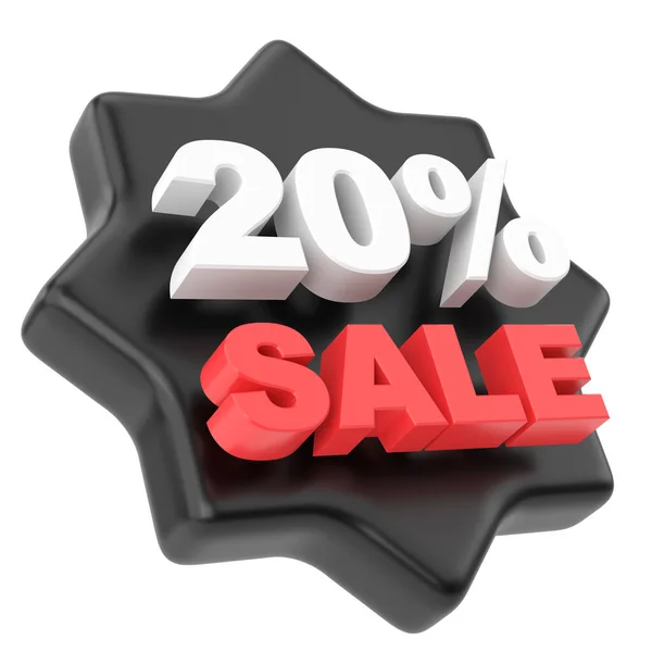 Twenty Percent Sale Sale Sale Badge — Stock Photo, Image