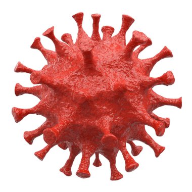 Üç boyutlu virüs. Corona Virüs Hastalığı. Üç boyutlu element. 3B illüstrasyon.