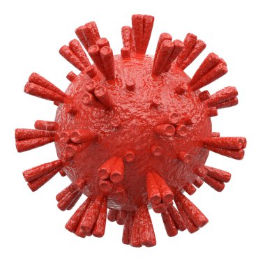 Üç boyutlu virüs. Corona Virüs Hastalığı. Üç boyutlu element. 3B illüstrasyon.