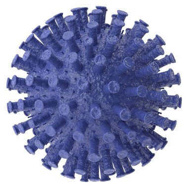 Üç boyutlu virüs. Corona Virüs Hastalığı. 3B illüstrasyon.