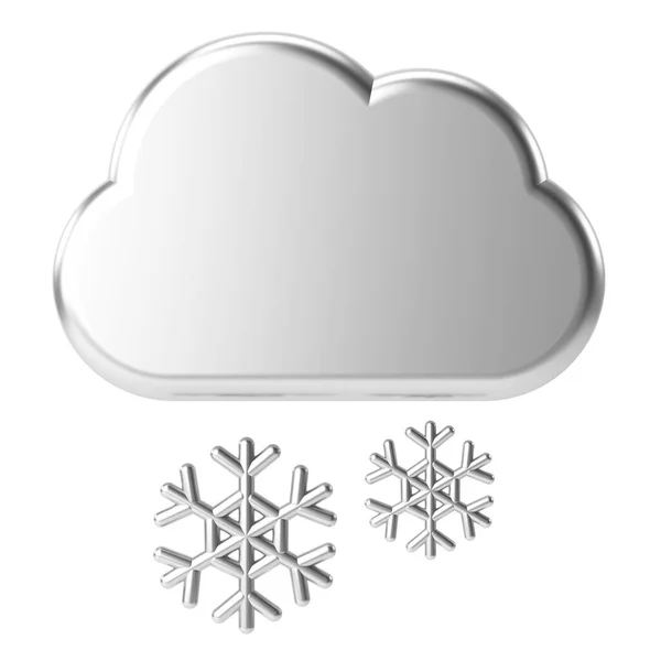 Schneebedeckt Wettersymbol Klimasymbol Element — Stockfoto