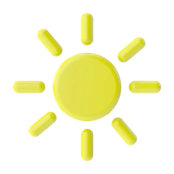 Sonnig Wettersymbol Klimasymbol — Stockfoto