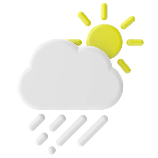 Verregnet Wettersymbol Klimasymbol Element — Stockfoto
