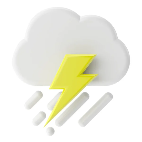Gewitter Wettersymbol Klimasymbol Element — Stockfoto