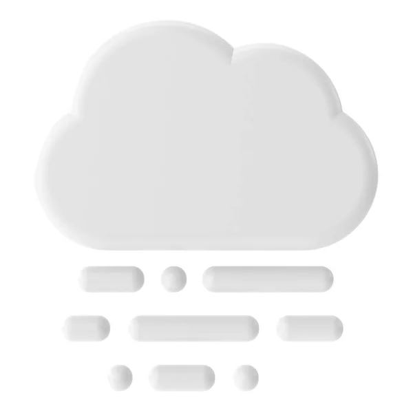 Niebla Misty Icono Meteorológico Icono Clima Elemento —  Fotos de Stock