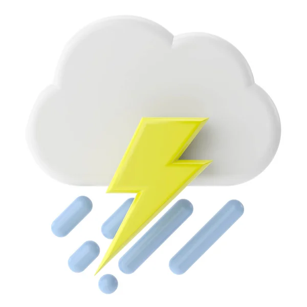 Thunderstorm Weather Icon Climate Icon Element — Stock Photo, Image