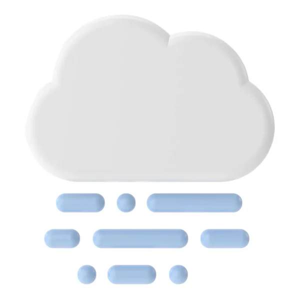Nebel Nebelig Wettersymbol Klimasymbol Element — Stockfoto