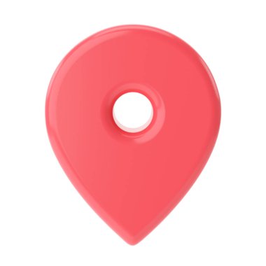 Üç boyutlu konum işareti. 3 Boyutlu simge.