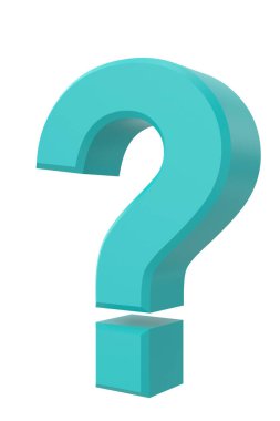 Soru işareti işareti. 3B soru işareti.