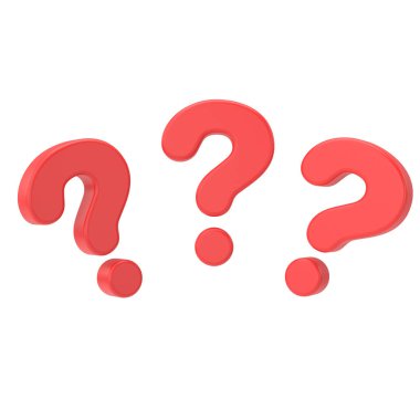 Question mark sign. 3D question mark. clipart