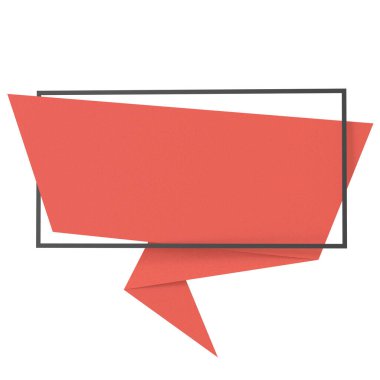 Konuşma balonu. 3B metin kutusu.