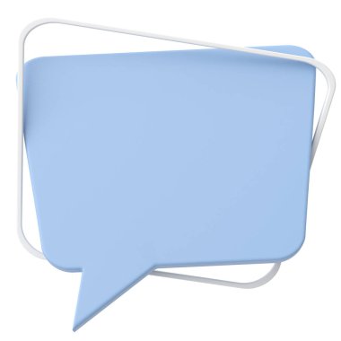 Konuşma balonu. Konuşma balonu. Mesaj kutusu. 3B illüstrasyon.