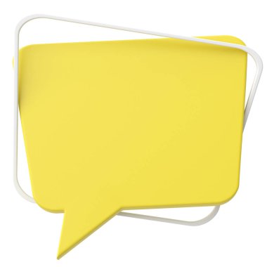 Konuşma balonu. Konuşma balonu. Mesaj kutusu. 3B illüstrasyon.