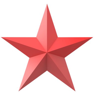 Üç boyutlu yıldız. 3B illüstrasyon.