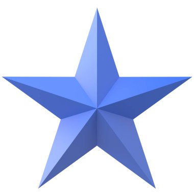 Üç boyutlu yıldız. 3B illüstrasyon.