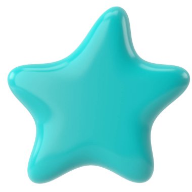 Üç boyutlu yıldız. 3B illüstrasyon.