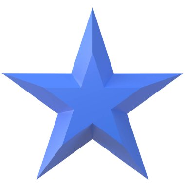 Üç boyutlu yıldız. 3B illüstrasyon.