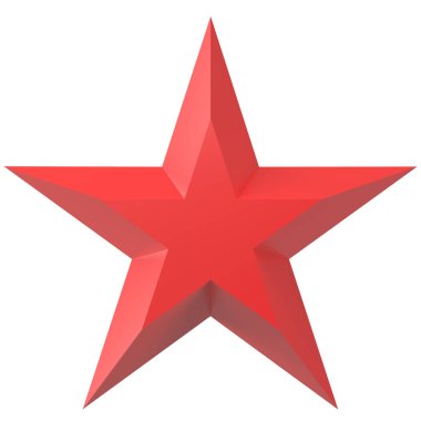 Üç boyutlu yıldız. 3B illüstrasyon.