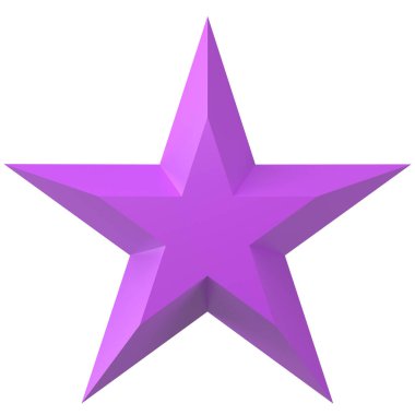 Üç boyutlu yıldız. 3B illüstrasyon.