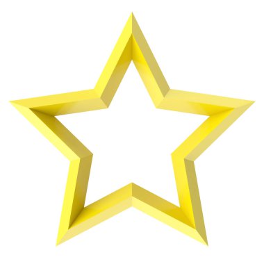 Üç boyutlu yıldız. 3B illüstrasyon.