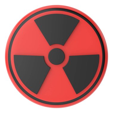 Uyarı işareti. Tehlikeli bir işaret. 3B illüstrasyon.