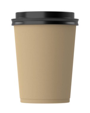 Üç boyutlu kahve fincanı. 3B illüstrasyon.