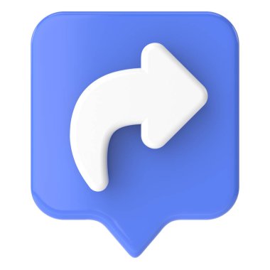 3 boyutlu paylaşım simgesi. 3B illüstrasyon.