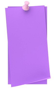 Pimi basılı not kağıdı. 3B illüstrasyon.