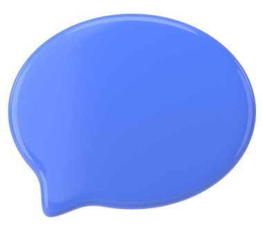 Konuşma balonu. Sohbet balonu. 3B illüstrasyon.