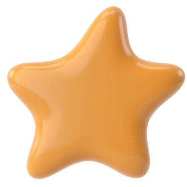 Üç boyutlu yıldız. 3B illüstrasyon.