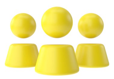 Kullanıcı simgesi. Hesap simgesi. 3B illüstrasyon.