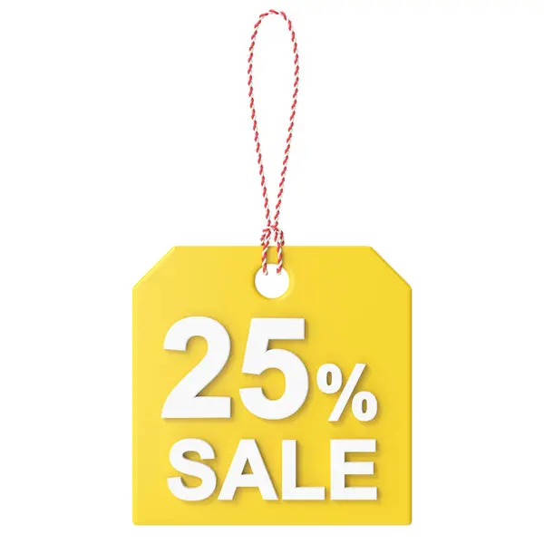 stock image Twenty five percent sale. 25% sale. Sale tag.