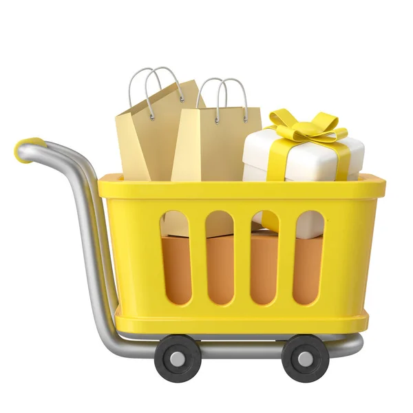 Shopping Cart Shopping Basket Element — Stock Photo, Image