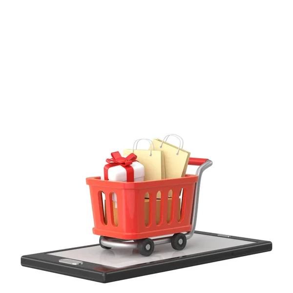 Shopping Online Shopping Cart Element — Stock Photo, Image