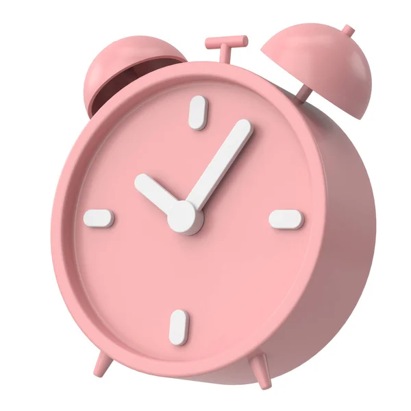3D alarm clock. 3D illustration.