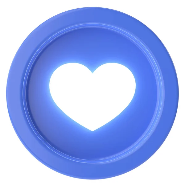 stock image Love button. heart icon. 3D illustration.