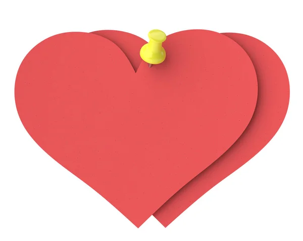 Papel Del Corazón Tarjeta San Valentín Ilustración — Foto de Stock