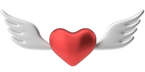 Boyutlu Kalp Tanrısı Sevgililer Günü Kartı Dekorasyonu Illüstrasyon — Stok fotoğraf