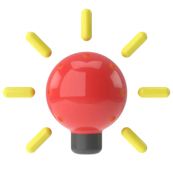 Light Bulb Idea Icon Incandescent Lamp Illustration — Stock Photo, Image