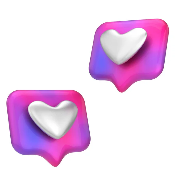 Ікона Любові Значок Серця Ілюстрація — стокове фото