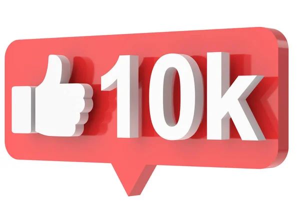Tienduizend Likes 10000 Vind Leuk Zoals Een Icoon Illustratie — Stockfoto
