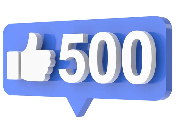 Five Hundred Likes 500 Likes Icon Illustration — Stock Photo, Image