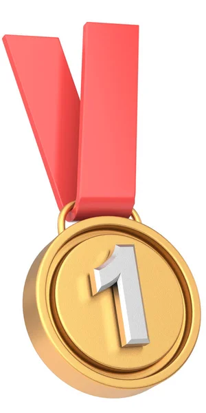 Medalha Ouro Número Ilustração — Fotografia de Stock