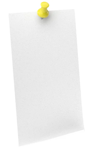 Note Paper Push Pin Illustration — Stock Photo, Image