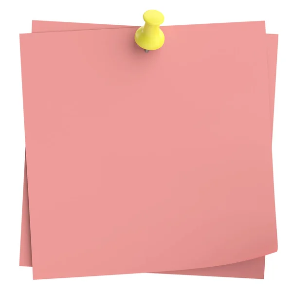Note Paper Push Pin Illustration — Stock Photo, Image