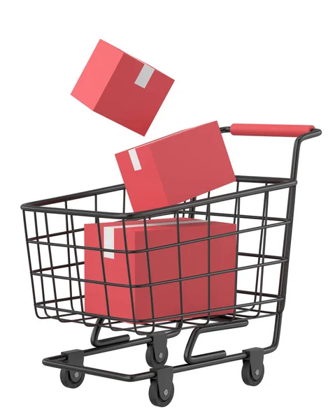 Shopping Cart Black Friday Illustration — Stock Photo, Image