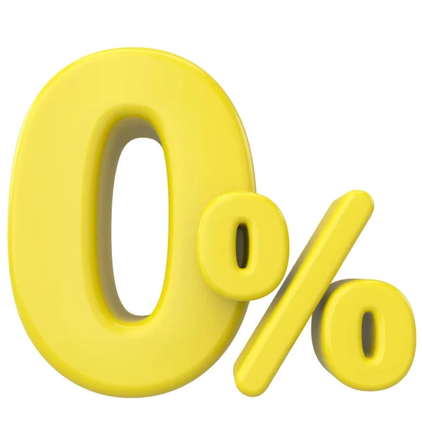 Null Prozent Rate Illustration — Stockfoto