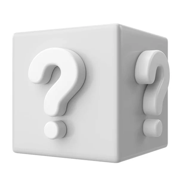 Mystery Box Question Mark Sign Element — Stock Photo, Image