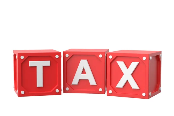 Tax Text Box Illustration — Stock Photo, Image
