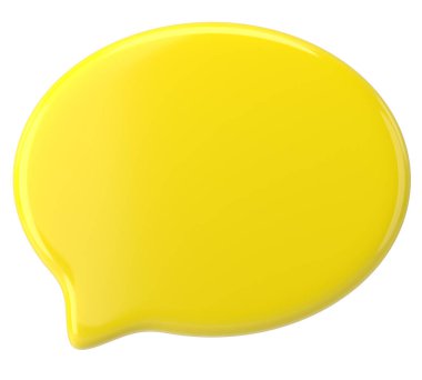 Konuşma balonu. Sohbet balonu. 3B illüstrasyon.